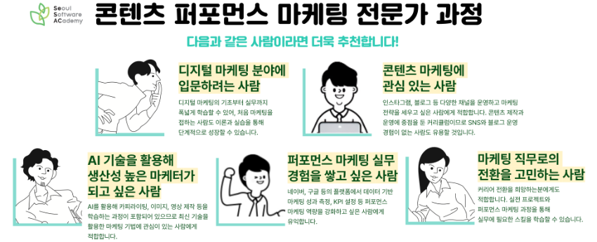 [서울시x서울경제진흥원] 콘텐츠 퍼포먼스 마케팅 전문가 과정(AI활용) 2기 교육생 모집(추가모집중12/5)