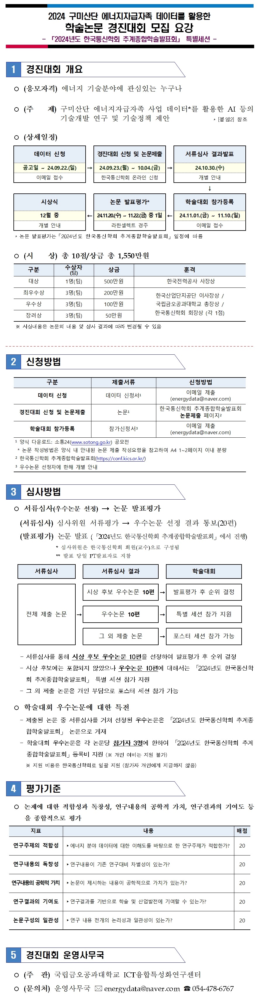 2024 구미산단 에너지자급자족 데이터를 활용한 학술논문 경진대회