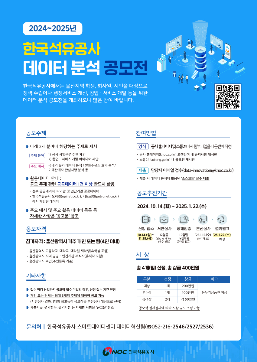 2024~2025년 한국석유공사 데이터 분석 공모전