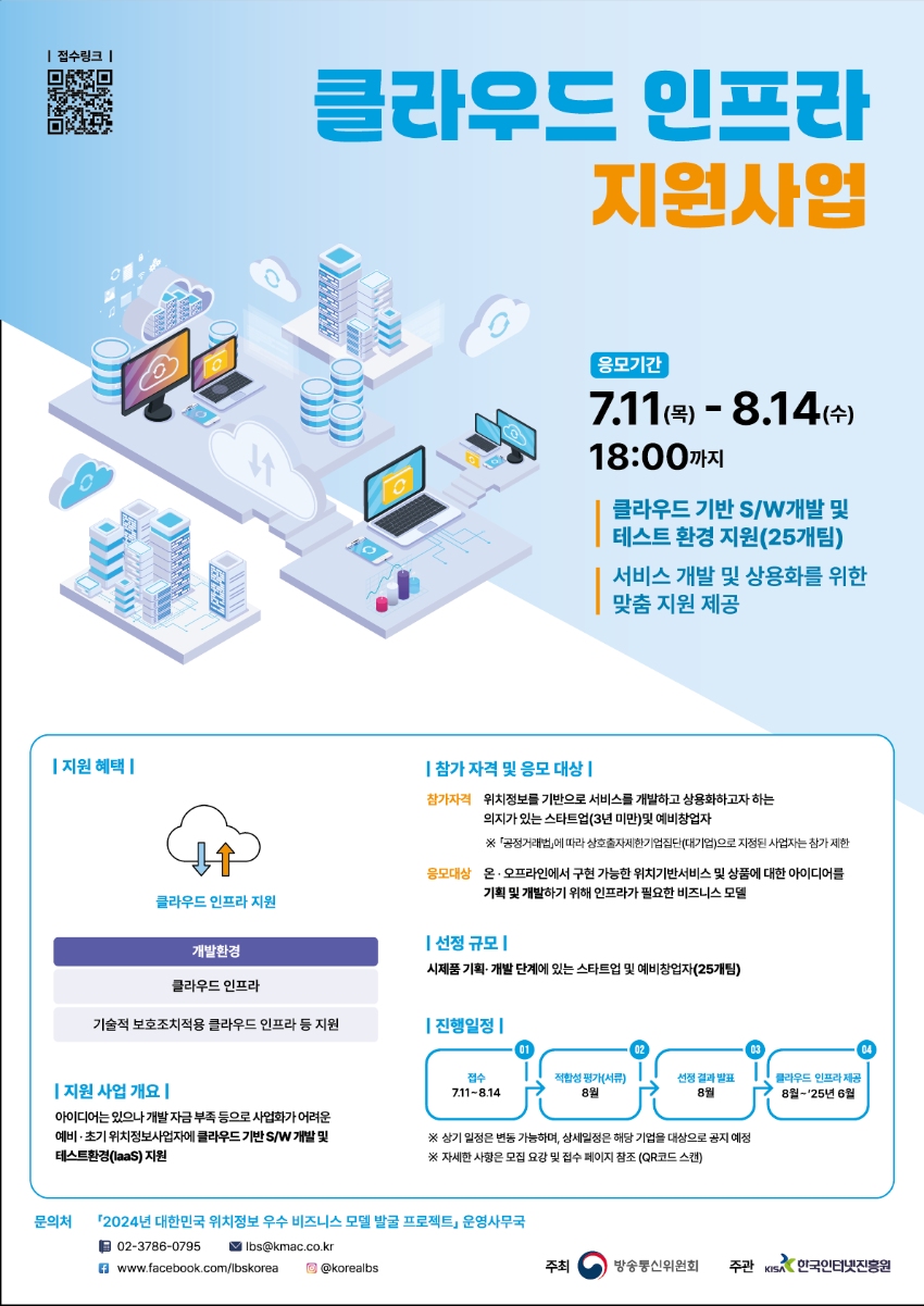 (방송통신위원회) 2024년 클라우드 인프라 지원사업 참가기업 모집